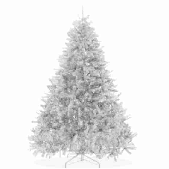 6FT Silver Tinsel Artificial Holiday Christmas Tree