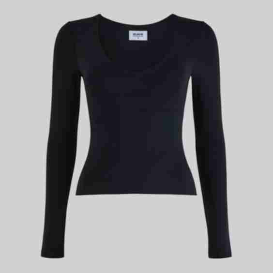 Deep V Long Sleeve Top