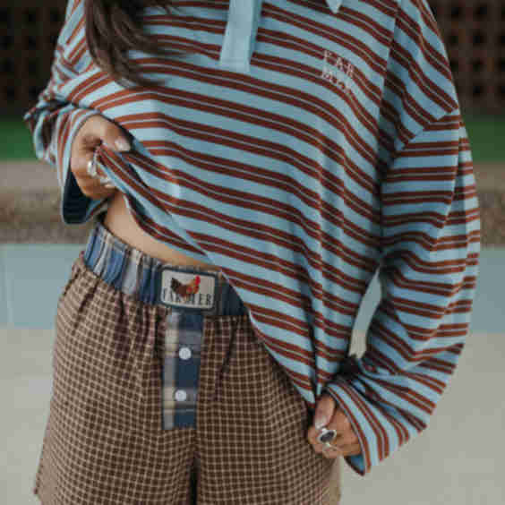 Cocky Plaid Box Brief