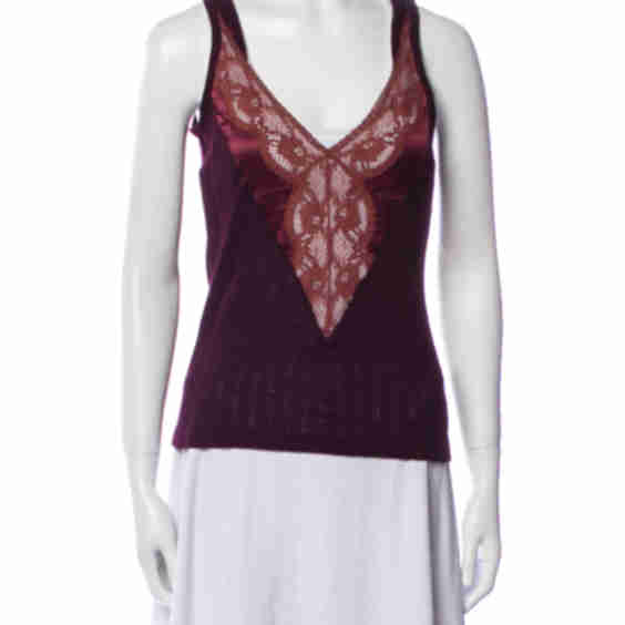 V Neck Sleeveless Top