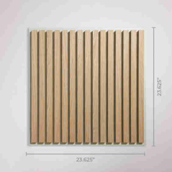 Wood Slat 2'x2' Ceiling Panel Tiles