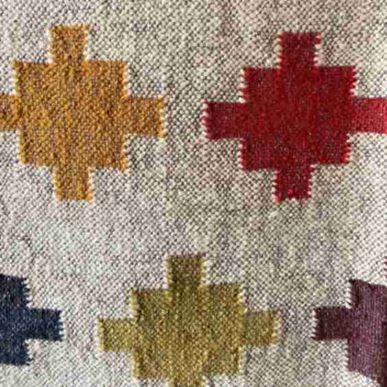 Jute and Wool Kilim Rug Large