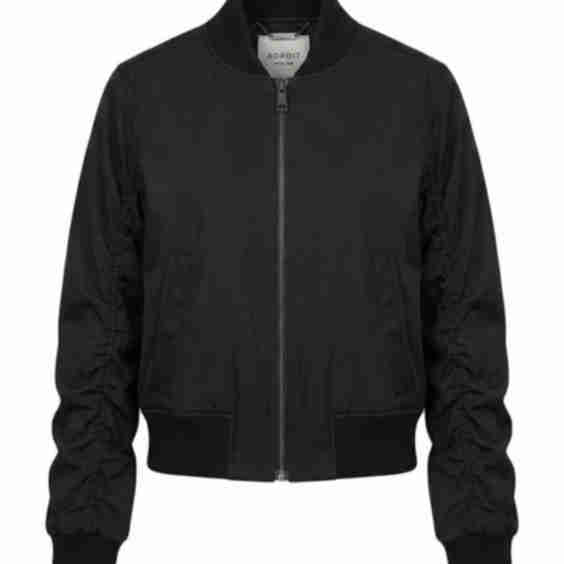 Cierra Bomber Jacket with Shirring Detail