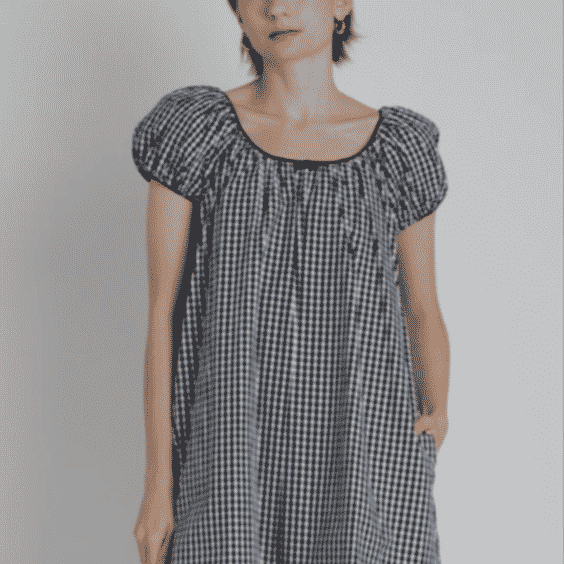 Gingham Babydoll Mini Dress