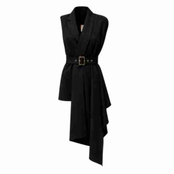 Asymmetrical Sleeveless Blazer