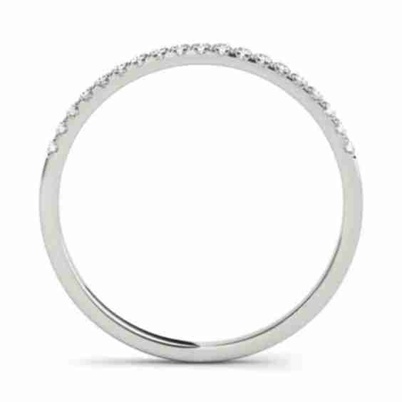 Arwen Round Cut Diamond White Gold Straight Ring