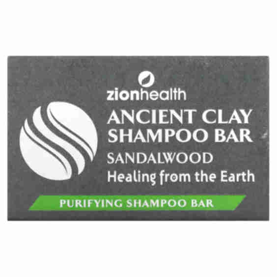  Ancient Clay Shampoo Bar, Sandalwood, 6 Oz (70 G)