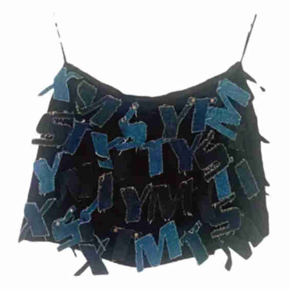 Appliquéd Letters Skirt