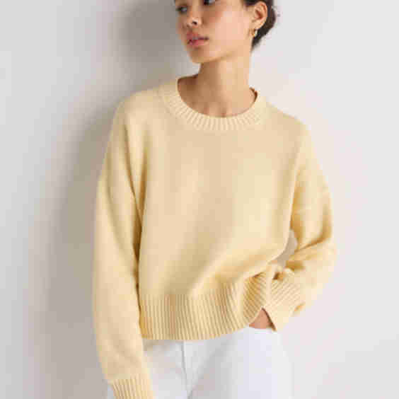 100% Organic Cotton Boyfriend Crew Sweater