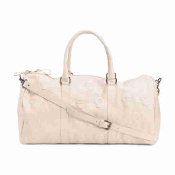 22.5in Leather Multi Skulls Luggage Carry-on Bag