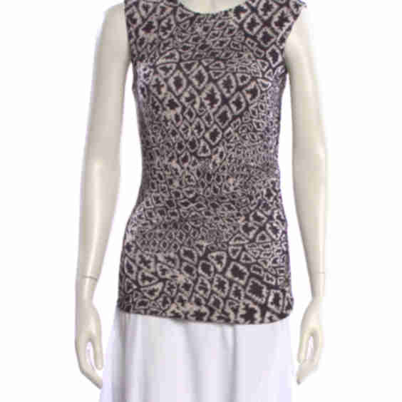 Animal Print Crew Neck Top (Pre-Owned)