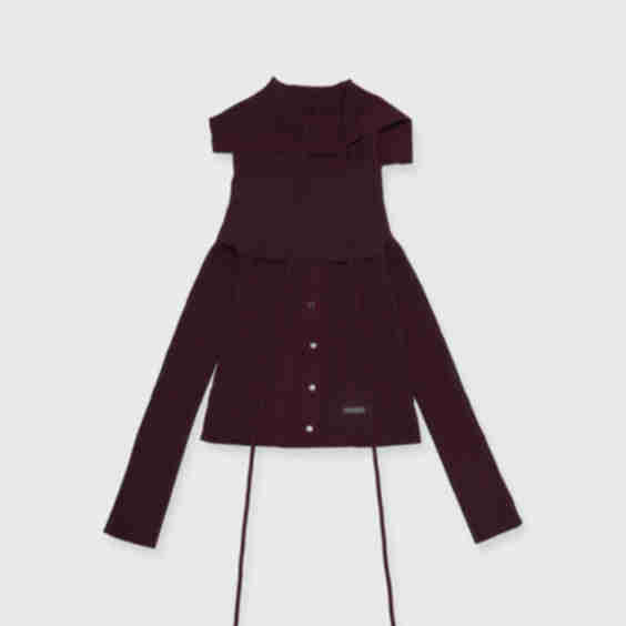 Choker Layered Knit Top