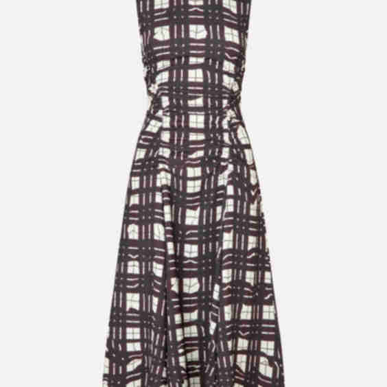 Sleeveless Gathered Midi Dress