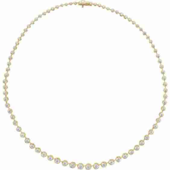 14K Yellow Gold 6 3/4 CTW Lab-Grown Diamond Line 16" Necklace