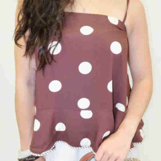 Tie It Together Polka Dot Back Tie Tank Top