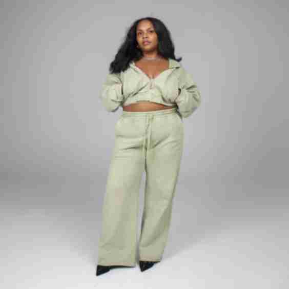 Cozy Crop Zip + Flare Sweats Bundle Pistachio