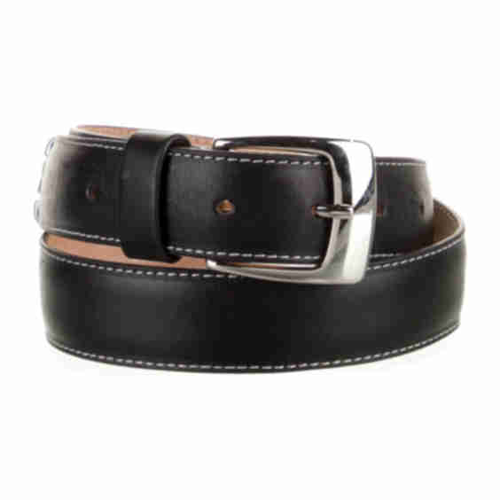 Leather Buckle Closure Belt