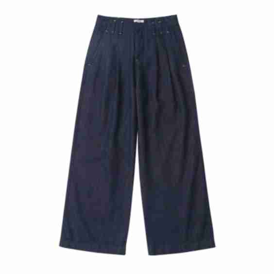 Double Pleats Tencel Jeans