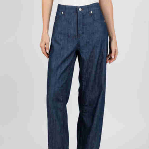 Oria Flowy Denim Pants 