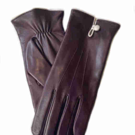 Rosario - Cashmere Lined Contrast Leather Gloves