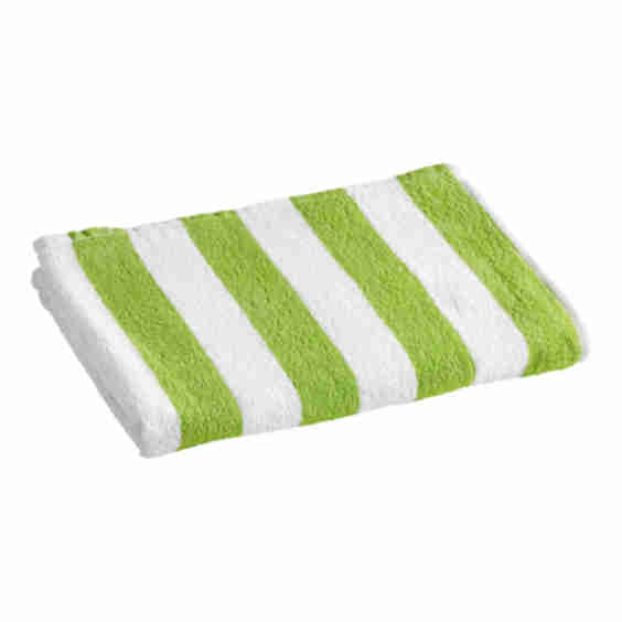 27" x 54" Assorted Stripes 100% Cotton Cabana Pool Towel 7.5 lb. - 6/Pack