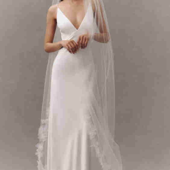 Floral Petal Cathedral Veil