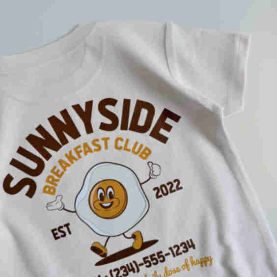 Sunnyside Breakfast Club Short Sleeve Cotton T-shirt