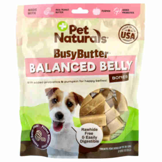 Busy Butter, Balanced Belly Bones, for Dogs up To 26 lbs, Peanut Butter-Filled, 13 oz (368.5 g)