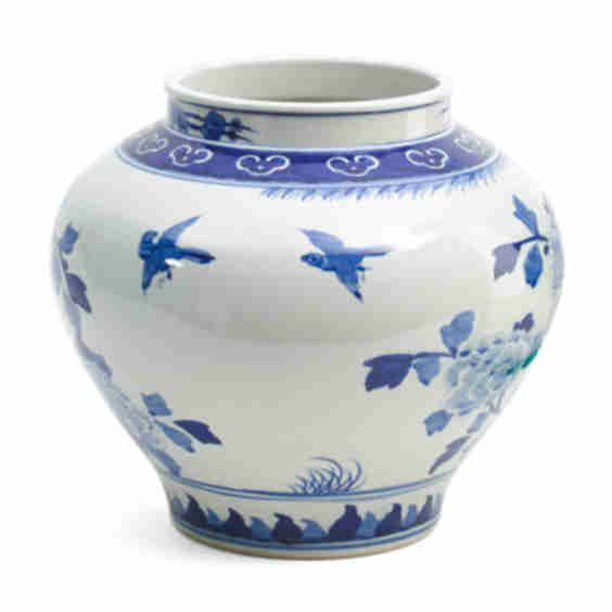14x13 Bird Floral Vase