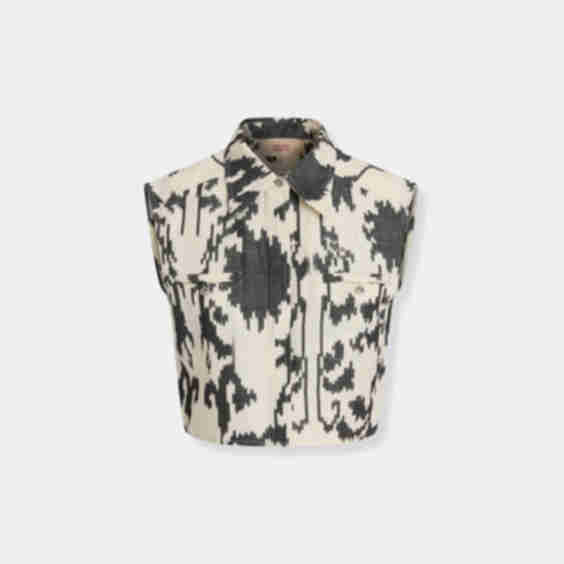 Caterina Cropped Twill Top