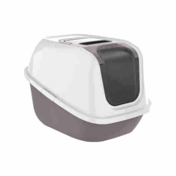 Flip Top Hooded Cat Litter Box with Door
