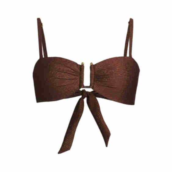 Gina Metallic Bikini Top