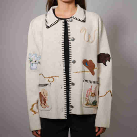 Western Wool Sweater Jacket