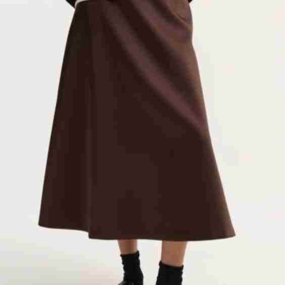 Voluminous A-Line Satin Skirt