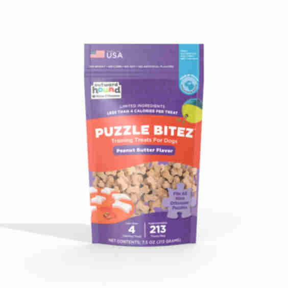 Puzzle Bitez Training Treats for Dogs Peanut Butter Flavor
