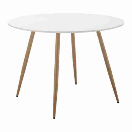 John Dining Table, MDF, Approx. 110/110/76cm (L/W/H), Round