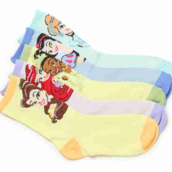 Disney Princess Crew Socks- 5 Pack