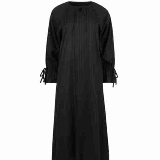 Linear Cotton Maxi Dress