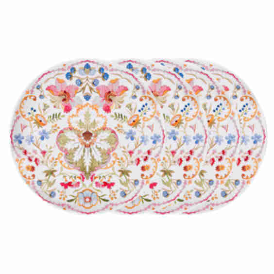Sofia Melamine Dinner Plate Set/4 