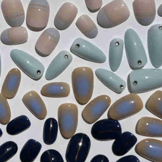 Stone Wash Press On Nails