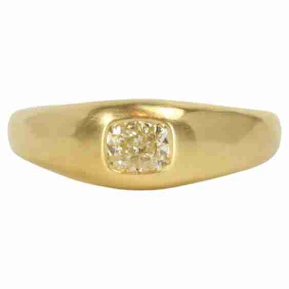 0 50 Carat Cushion Cut Diamond Gypsy Engagement Ring