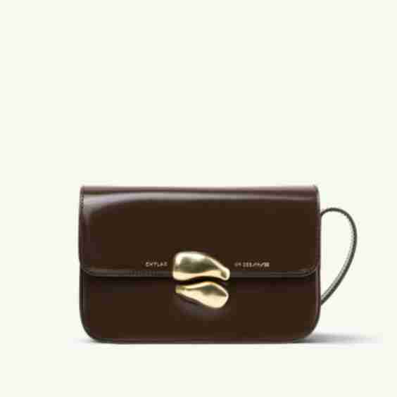 Flap Bag with Sculptural Seal