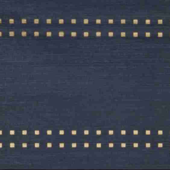 Studs and Stripes on Manila Hemp Wallcovering 