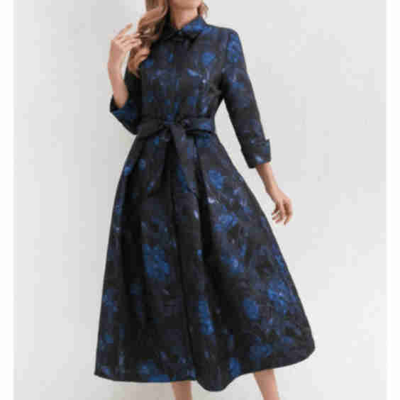Sapphire Noir Shirt Dress
