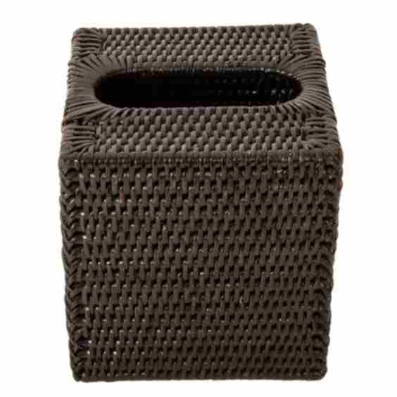Rattan Column Tissue Box Cover