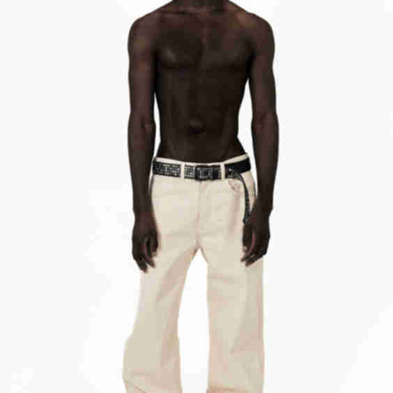 Lucio Bootcut Ecru Raw Denim Pants