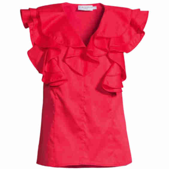 Yurika Ruffled Cotton Blouse