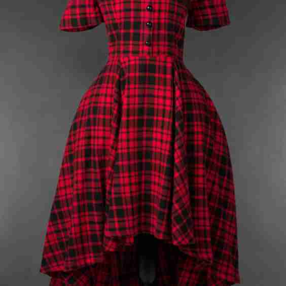 Tartan High Low Dress
