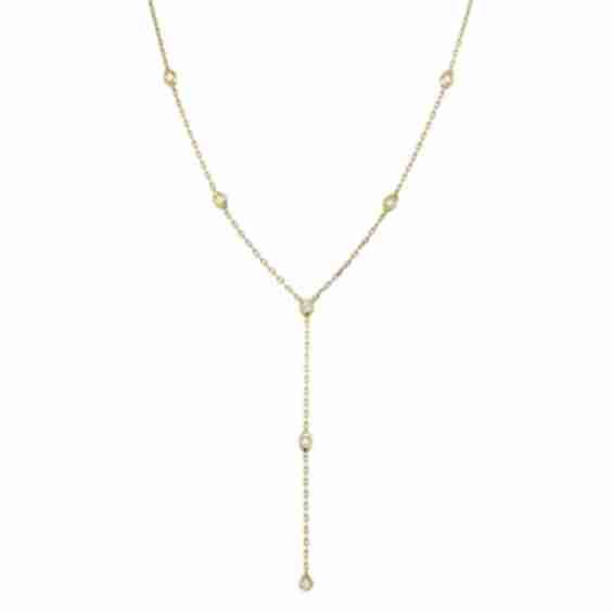 Lariat Style Diamond Necklace