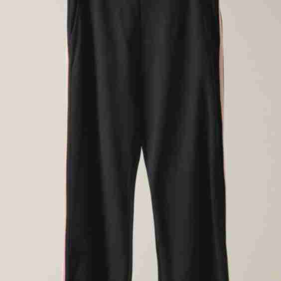 Curve Side Stripe Wide Leg Trousers